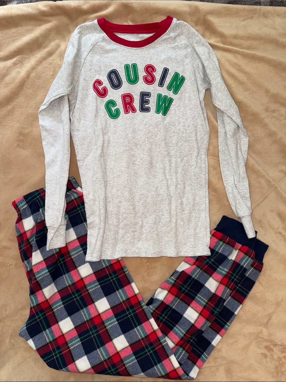 Kids 'Cousin Crew' Long-Sleeve Pajama Set - XL